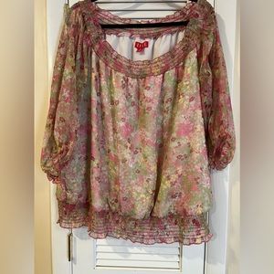 ELLE off the shoulder floral top 1X